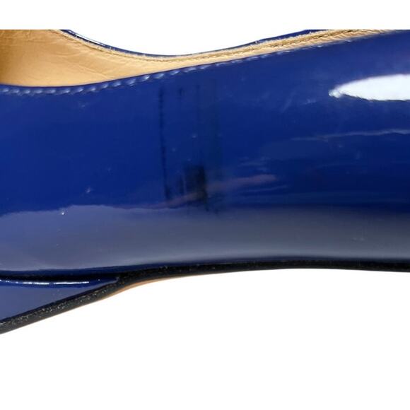 Cole Haan Nike Air Blue Patent Heels‎ 7.5B Mid Pump Leather Comfort Shoe - Picture 5 of 13